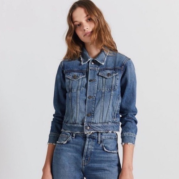 CURRENT /ELLIOTT NWT BABY TRUCKER DENIM JACKET - Picture 6 of 10